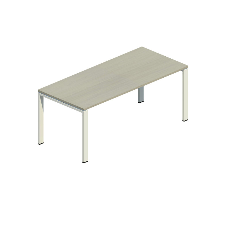 Comprar Mesa de oficina Pórtico Aluminio gris, 200x80x74cm (POR500-AL-).  DISOFIC