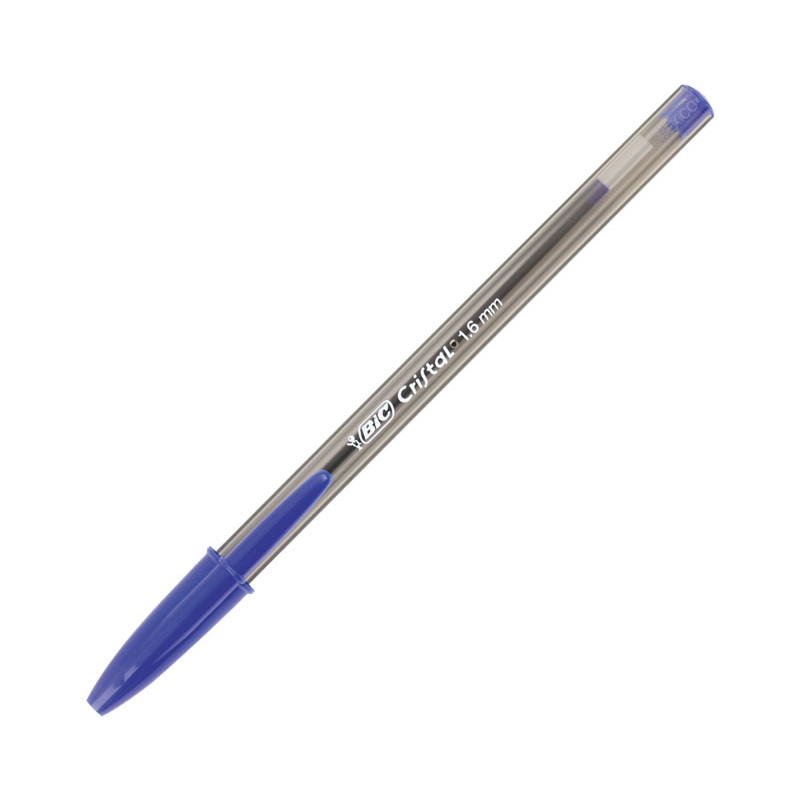 Bic Cristal Large, punta gruesa ancha, 1,6 mm, azul