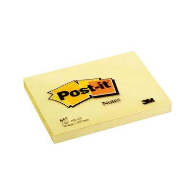 Bloc de notas adhesivas amarillo Post-it 657