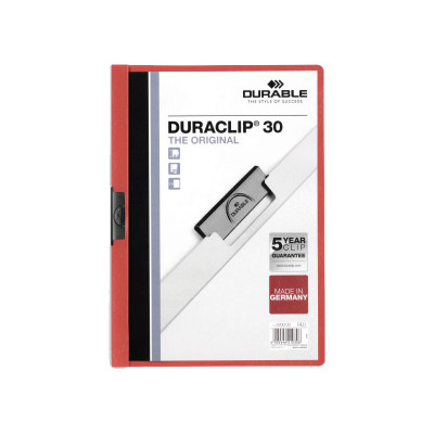 Dossier con clip metálico A4 30 hojas Durable Duraclip 220003