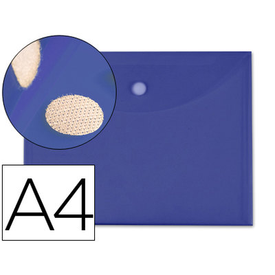 Tienda online con Dossier A4 con cierre de Velcro azul oscuro