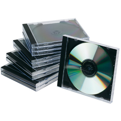 Caja de cd/dvd q-connect con interior negro KF02209