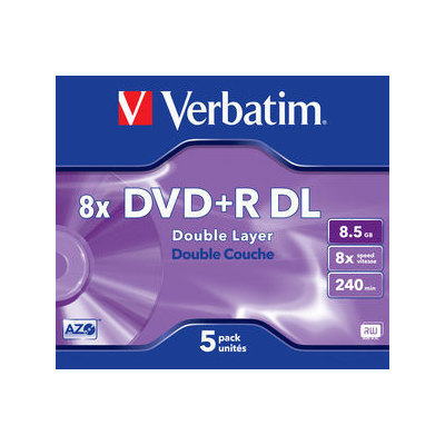 DVD + R de doble capa Matt Silver 8x Verbatim 43541