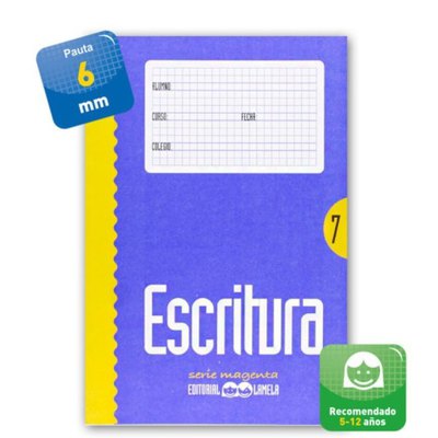 Cartilla de escritura Lamela serie Magenta L31007 Cartilla de escritura Lamela serie Magenta L31007
