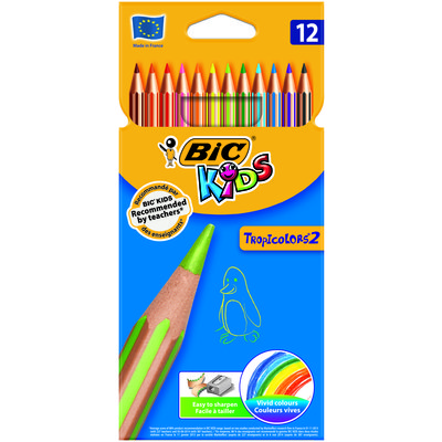 Lápices de colores hexagonales Bic Kids Tropicolors 8325669