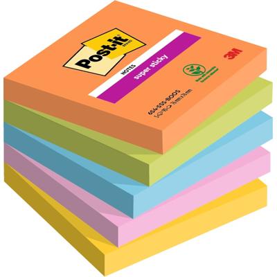 Bloc de notas adhesivas Post-it Super Sticky colores colección Boost 654S-5SS-BOSS