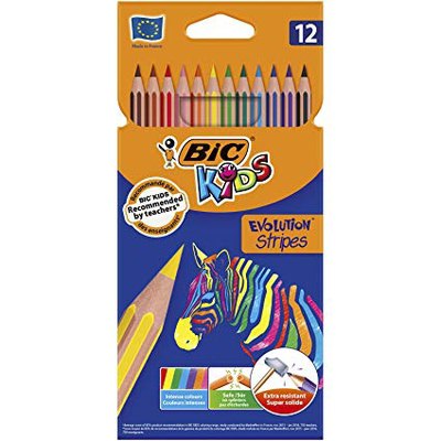 Lápices de colores evolutions stripes Bic Kids 950522