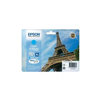 Cartucho Inkjet Epson T7022 Cian 2.000 páginas XL C13T70224010 Cartucho Inkjet Epson T7022 Cian 2.000 páginas XL C13T70224010