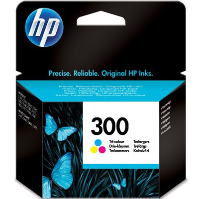 Cartucho inkjet HP 300 tri-color 165 páginas CC643EE