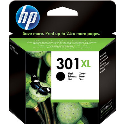 Cartucho inkjet HP 301XL de alta capacidad negro 480 páginas CH563EE