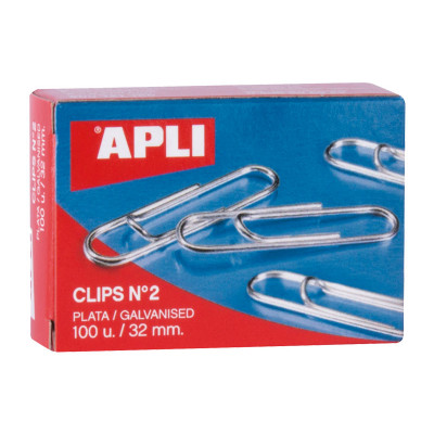 Clips labiados plateados Apli 11714 Clips labiados plateados Apli 11714