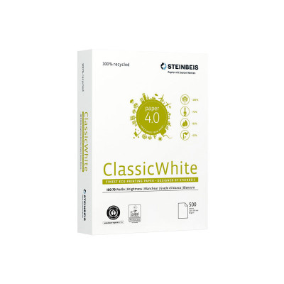 Papel Reciclado Steinbeis Classic White 80g 248001