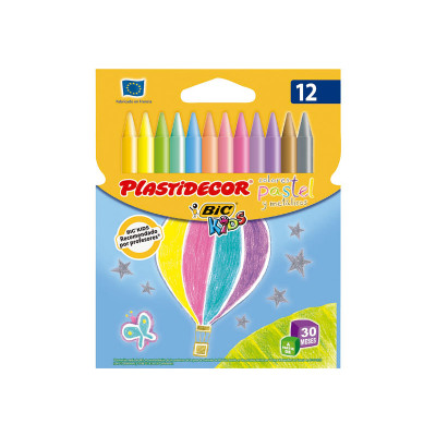 Comprar Ceras BIC Plastidecor colores pastel (9339611). DISOFIC