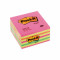 Cubo de notas adhesivas Post-it neón rosa-amarillo