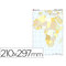 Mapa mudo color Din A4 Africa político 