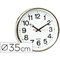 Reloj de pared plástico oficina redondo 35 cm 