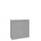 Armario bajo metálico de persiana Basic 2 estantes - estructura gris - frontal gris - 100x100cm (anchoxalto)