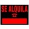 Cartel anunciador de plástico se vende 500x230mm