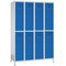 Taquilla soldada monoblok 8 puertas 100 cm (ancho) - puerta color azul