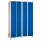 Taquilla soldada monoblok 4 puertas 120 cm (ancho) - puertas color azul