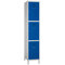 Taquilla soldada monoblok 3 puertas 40 cm (ancho) - puerta color azul