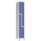 Taquilla monoblok 2 puertas en L azul - ancho 40 cm