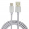 CABLE EIGHTT USB 2.0 A TYPE C Cable Nylon trenzado Type C 2.0, 1m, Plata 