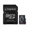 MICRO SD KINGSTON HC 64GB SDCI 64GB, Class 10, UHS-I, U3, V30, A1, TLC NAND, 3.3 V 