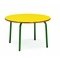 Mesa redonda Kids diámetro 100cm - estructura verde - sobre amarillo
