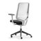 Silla de oficina Dot Home blanca con juego de brazos 3D Special Edition asiento gris