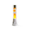 Lámpara de Lava Base Plata Fluido Naranja / Blanco  40 Cm. 