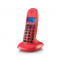 Telefono inalambrico dect digital motorola c1001lb+ rojo 