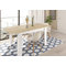 Mesa de comedor extensible de 140 a 190 cm color blanco artik con roble canadian 