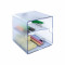 Cubo organizador con bandeja divisoria Archivo 2000 poliestireno transparente