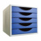 Módulo de 5 cajones opacos Archivo 2000 Archivotec azul
