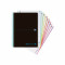 Cuaderno espiral microperforado tapa plástico Oxford Blackn Colours A4+ 160 hojas 8 bandas color