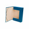 Caja proyectos cartón forrado con gomas 12cm lomo 30mm azul