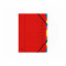 Carpeta clasificadora grapada con gomas y ventanas impresas Exacompta rojo