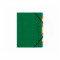 Carpeta clasificadora grapada con gomas y ventanas impresas Exacompta verde