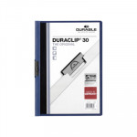 Dossier con clip metálico A4 30 hojas Durable Duraclip azul oscuro