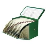 Comprar Caja archivo definitivo carton pardo tamaño 270x390 lomo 110mm.  color verde (245704). DISOFIC