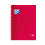 Cuaderno espiral microperforado A4 tapa extradura 80 hojas Oxford Classic rojo