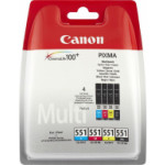 Tinta Canon Cli551 Pack De 4 50 Hojas De Papel Fotografico 