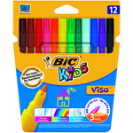 Rotuladores de colores Bic Kids Visa estuche de 12