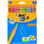 Lápices de colores hexagonales Bic Kids Tropicolors caja de 18