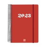 Agenda finocam espiral my 2023 E10 1 día página rojo 2023 155x212mm