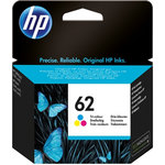 Cartucho inkjet HP 62 Tri-color 165 páginas C2P06AE