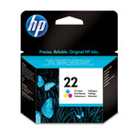Cartucho inkjet HP 22 tri-color 165 páginas 