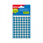 Etiquetas adhesivas Apli de  colores Bolsa 5 10mm diametro azul