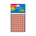 Etiquetas adhesivas Apli de  colores Bolsa 5 13mm diametro rojo